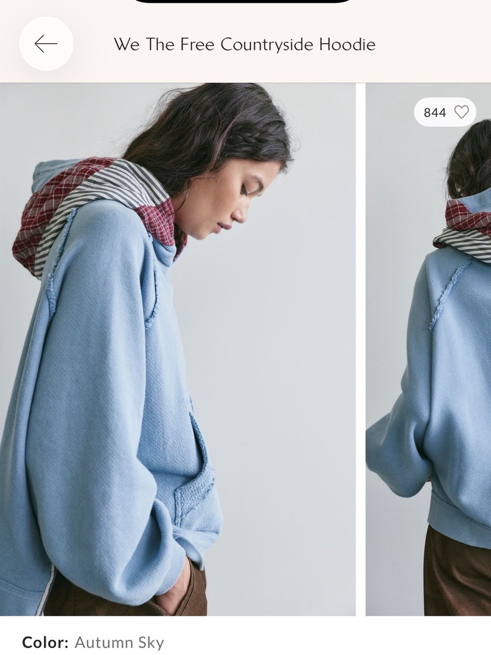 FREE PEOPLE We The Free Countryside Hoodie Size Small SOLD OUT